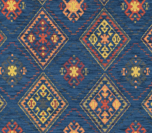 Navy Blue Jacquard Fabric FJ03 - Image 2