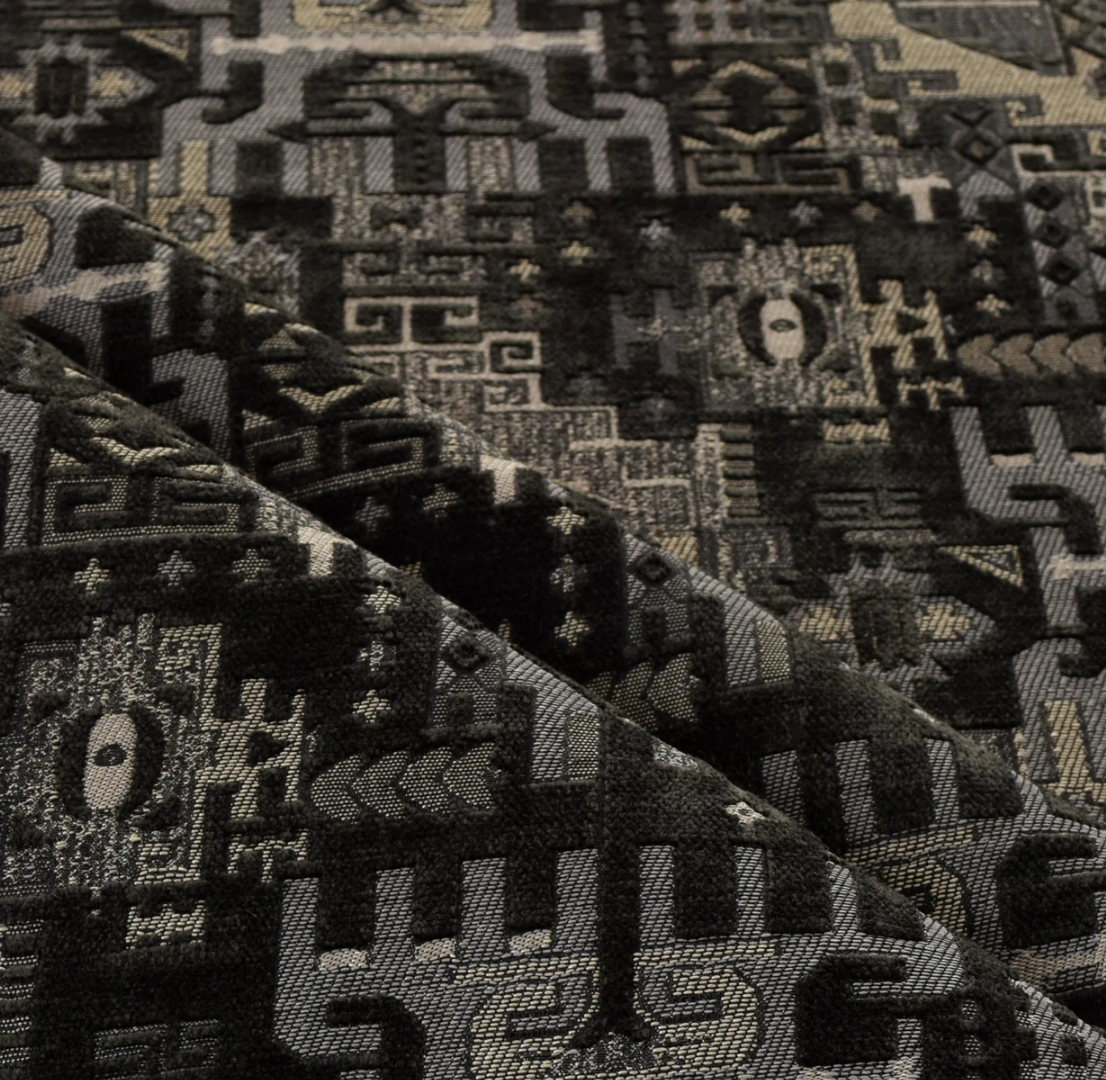 Black Jacquard Fabric by the yard GJ14