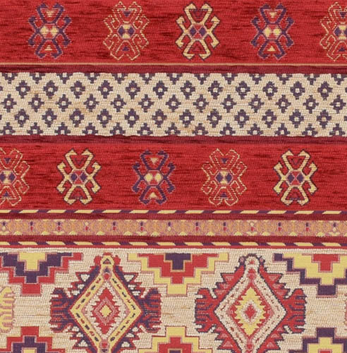 Red Jacquard Fabric with Mini Pattern DJ23 - Image 2