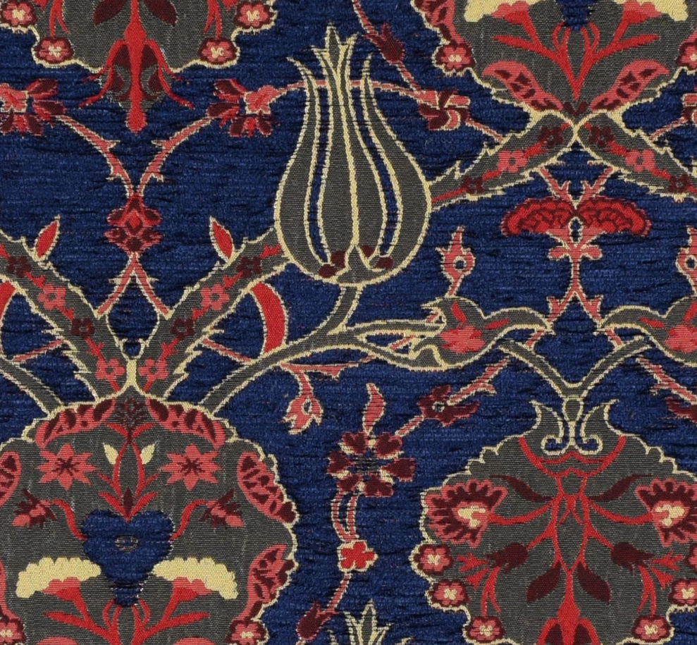 Navy Jacquard Fabric For Sale By The Yard GJ13 - Image 2