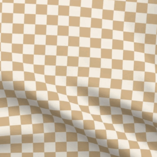 Damier Azur Leather Fabric | Cream Checkered Leather Material LL73