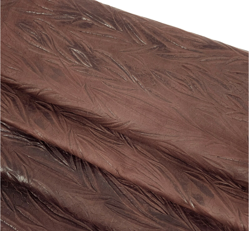 embossed brown leather fabric | LV embossed brown vinyl LL23