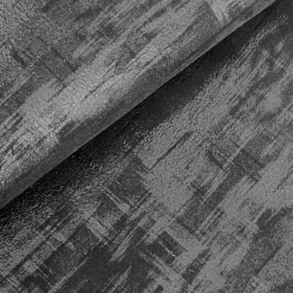 Hot press empreinte leather fabric BLACK by the yard LL79