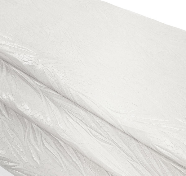 Embossed White Material by the yard FL02