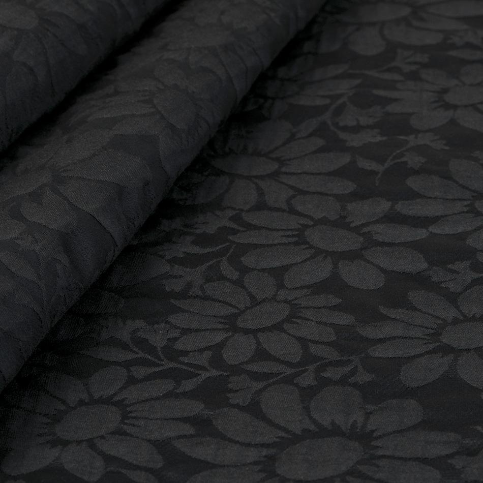 Totally Black Jacquard Fabric DJ10